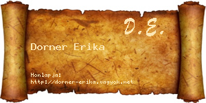 Dorner Erika névjegykártya
